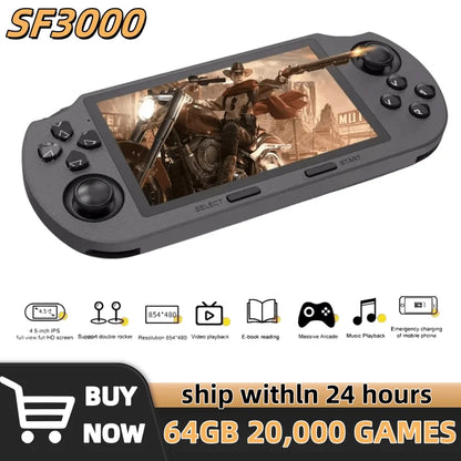 SF3000 Console de jeu vidéo Portable rétro système Linux 4.5 pouces 854*480 écran IPS 3000mAh lecteur vidéo de poche Portable jeux